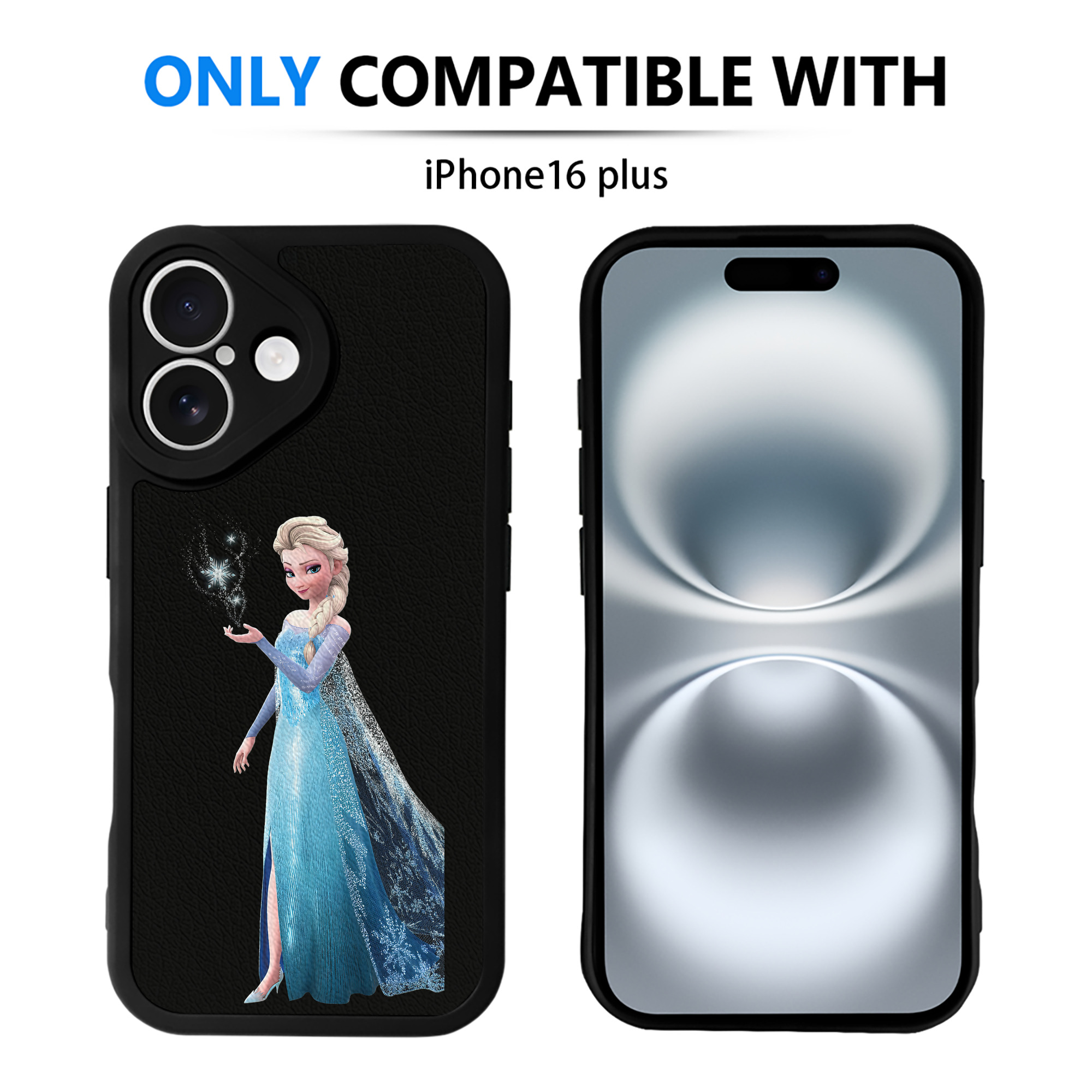 （画像用） アナと雪の女王 アンナ エルサ Frozen Anna Elsa 【iPhone 16シリーズ対応】シリコンスマホケース（レザー調） 材質：シリコン